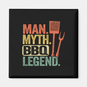 Mann Mythos BBQ-Legende Barbecue Grillen Papa Gril Magnet