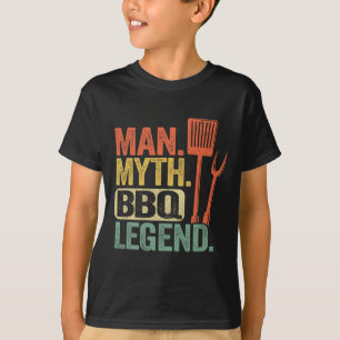 Mann Mythos BBQ-Legende Barbecue Grillen Papa Gril T-Shirt
