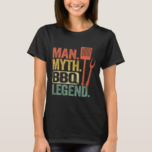 Mann Mythos BBQ-Legende Barbecue Grillen Papa Gril T-Shirt