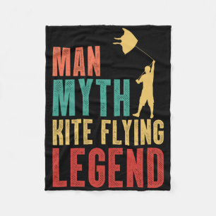 Mann Mythos Drachenfliegende Legende Drachenklette Fleecedecke