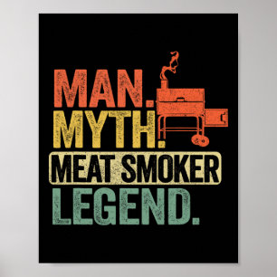 Mann Mythos Fleisch Räucherlegende Vater Grillvate Poster