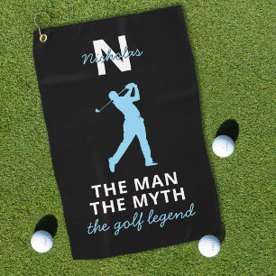 Mann Mythos Golf Legende Benutzerdefinierter Name  Golfhandtuch
