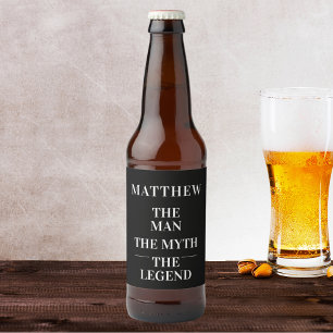 Mann Mythos Legende Foto Geburtstagsfeier Bierflaschenetikett