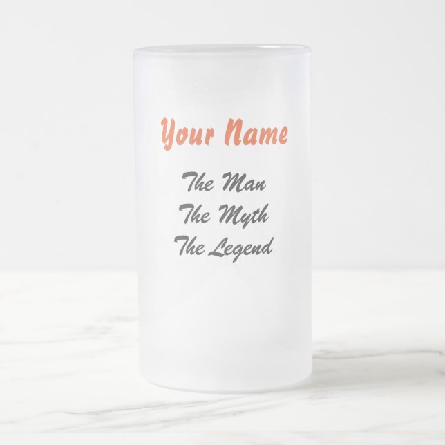 Mann, Mythos, Legenden-mattiertes Bier-Glas Mattglas Bierglas (Mittel)