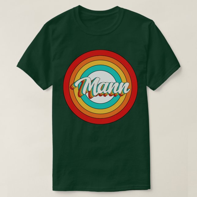 Mann Name Shirt Vintag Mann Circle (Design vorne)
