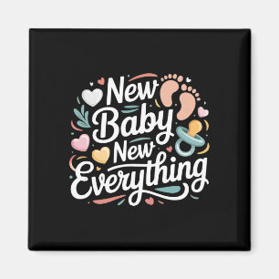 Mann neues Baby 2026 Babyankündigung werdende Mutt Magnet