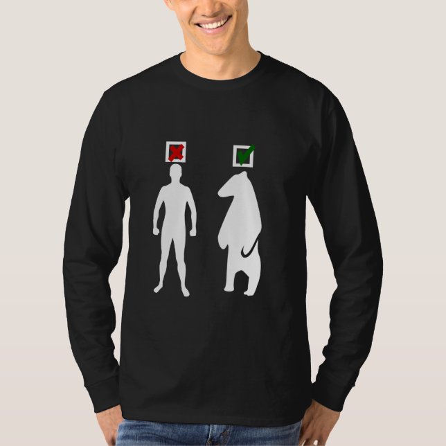 Mann oder Bär feministisches Internet-Meme weiß lu T-Shirt (Vorderseite)