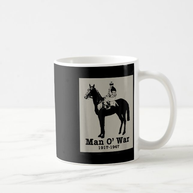 Mann oder Vintages Race Race Pferd Kaffeetasse (Rechts)