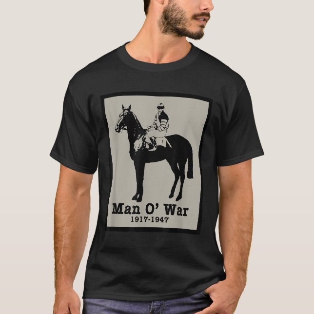 Mann oder Vintages Race Race Pferd T-Shirt (Vorderseite)