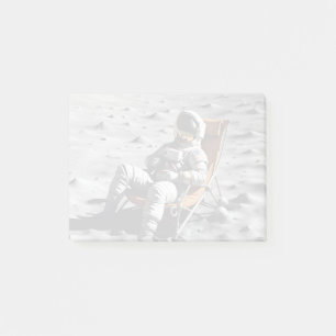 Mann On The Moon Post-it Klebezettel