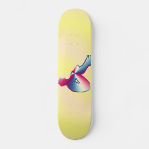 Mann posiert Skateboard