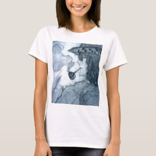 Mann rauchende Pfeife Manga Anime T-Shirt