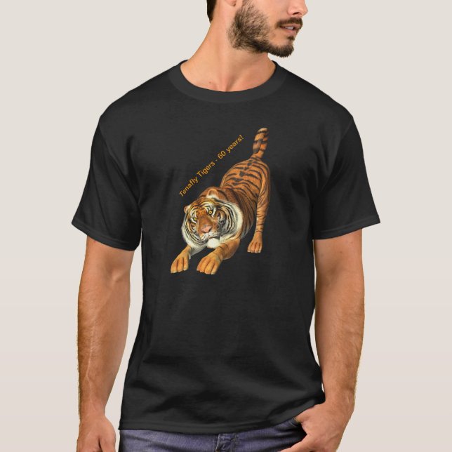 Mann-schwarzer Tiger-T - Shirt (Vorderseite)