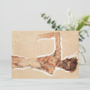 Mann. Selbstportrait (1911) von Egon Schiele. Two- Einladung