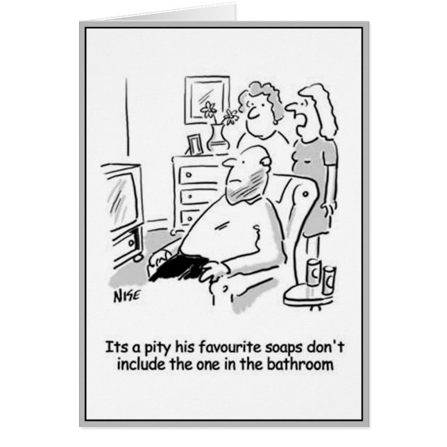 Mann sieht sich Fernsehseifen an. (Vorne)