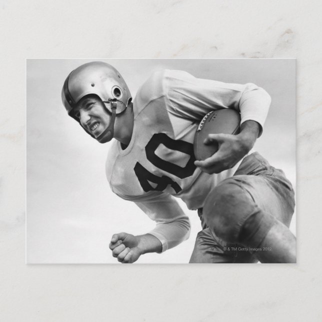 Mann spielt Fußball 3 Postkarte (Vorderseite)