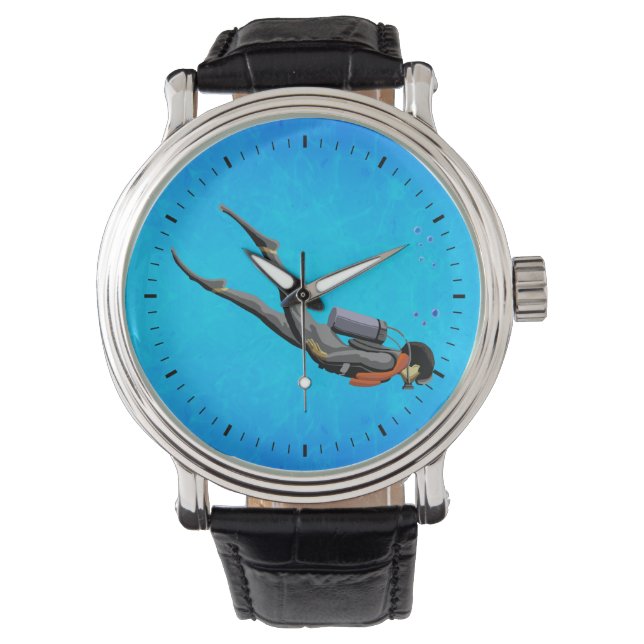 Mann-Sporttauchen Armbanduhr (Vorderseite)