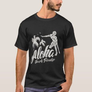 Mann-T-Shirt. Aloha. Beach ist ein Paradise. Hawai T-Shirt