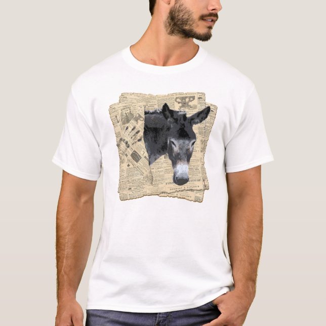 Mann-T-Shirt Esel T-Shirt (Vorderseite)
