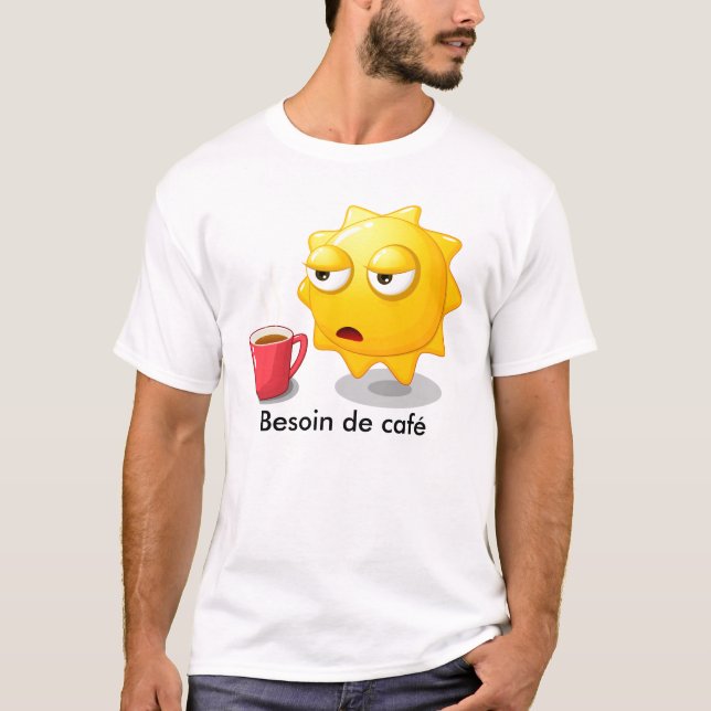 Mann-T-Shirt, Kaffee nötig T-Shirt (Vorderseite)