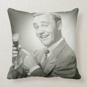 Mann-Trinken Kissen