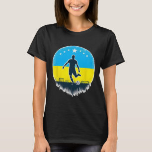Mann Ukrainischer Fußballfan Ukraine-Flagge Street T-Shirt