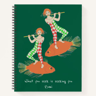 Mann und Fisch Notizbuch