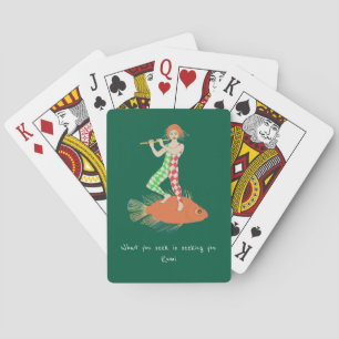Mann und Fisch Spielkarten
