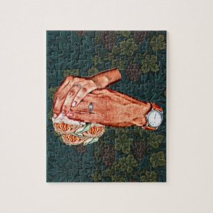 Mann und Frau Bräutigam Paare Kunst Puzzle