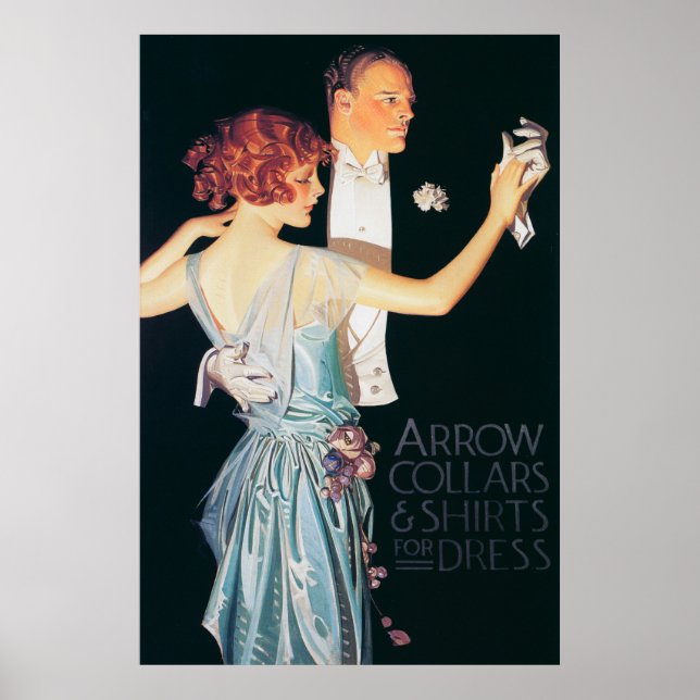 Mann und Frau tanzen von Leyendecker Poster (Vorne)