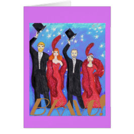 Mann-und Frauen-Bogen auf Bühne nach Show