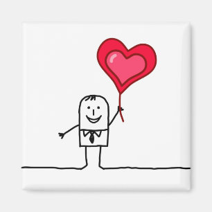 Mann und Herz Magnet