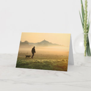 Mann und Hund Bergnebel Karte