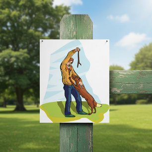 Mann und sein Hund Poster