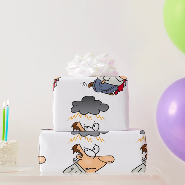 Mann unter einer Wolke Geschenkpapier (Von Creator hochgeladen)