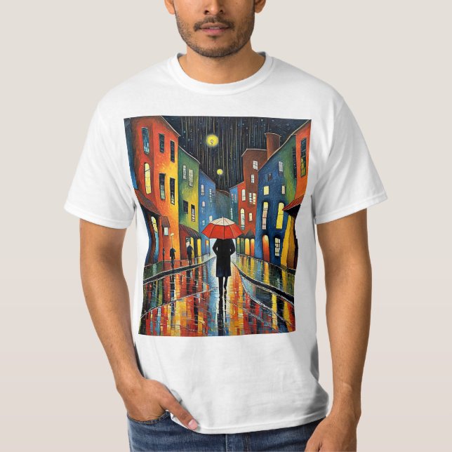 Mann unter Schirm 1 T-Shirt (Vorderseite)
