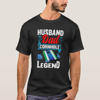 Mann Vater Cornhole Legende Ihr Loch ist mein Ziel T-Shirt