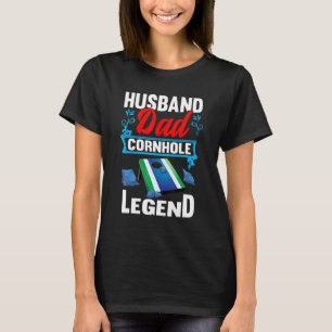 Mann Vater Cornhole Legende Ihr Loch ist mein Ziel T-Shirt