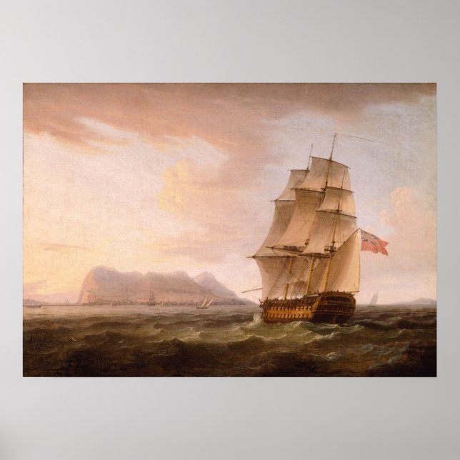 Mann vor Gibraltar Poster (Vorne)