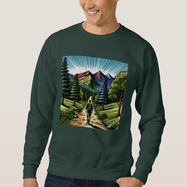 Mann Wandern Sweatshirt (Vorderseite)