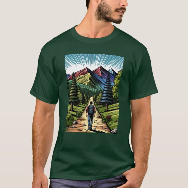 Mann Wandern T-Shirt (Vorderseite)