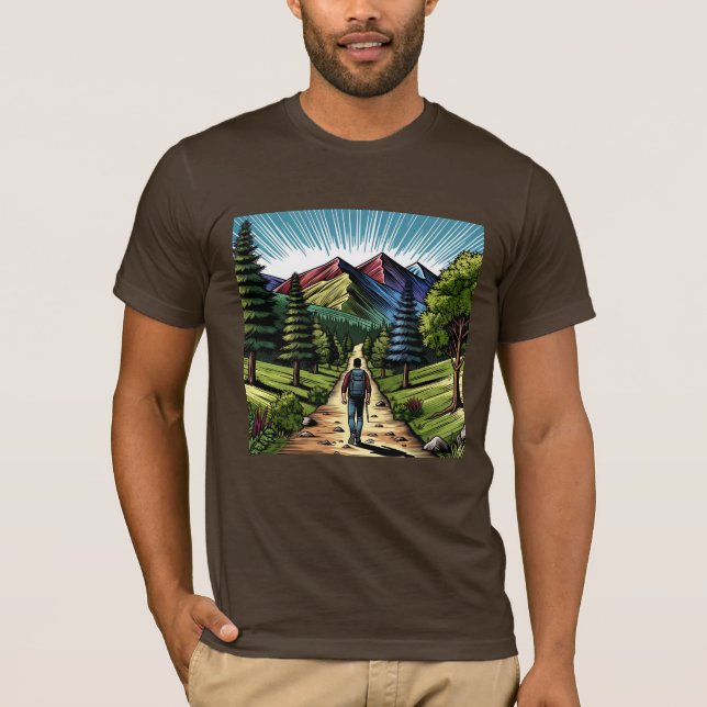 Mann Wandern T-Shirt (Vorderseite)