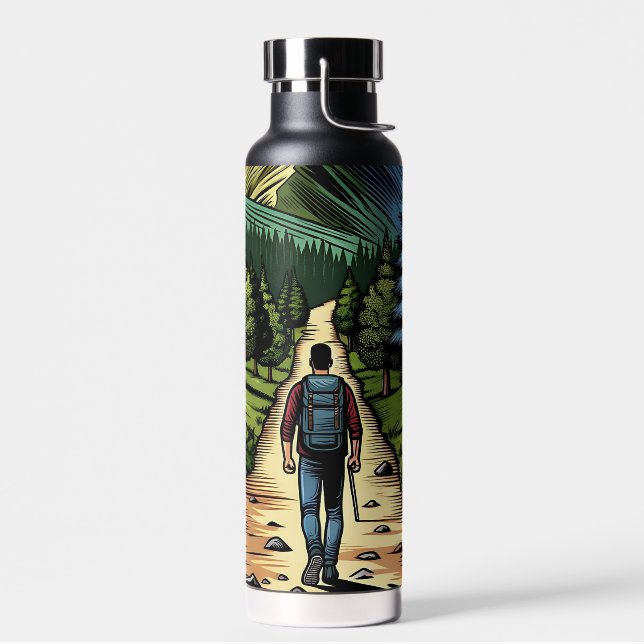 Mann Wandern Trinkflasche (Links)