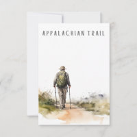 Mann Wandert Appalachian Trail Blank Card
