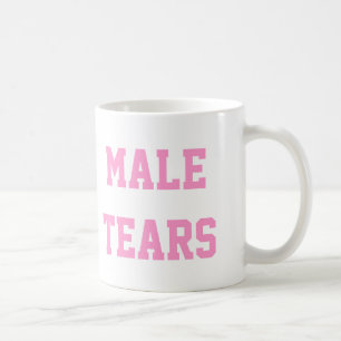 Mann zerreißt ironisches Misandry Rosa Tasse