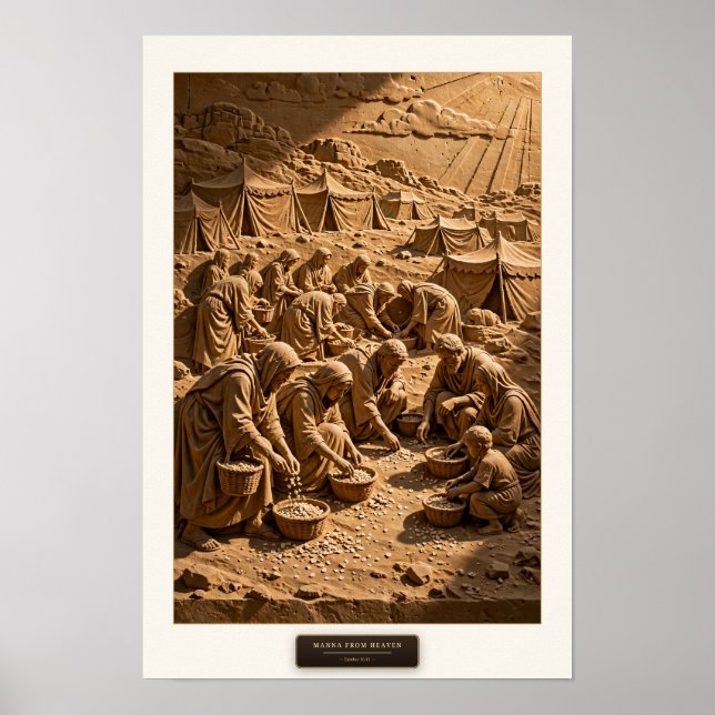Manna vom Himmel — Sculpted Scripture Poster (Vorne)
