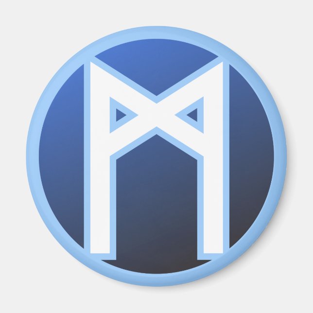 Mannaz Man Rune Magnet (Vorne)