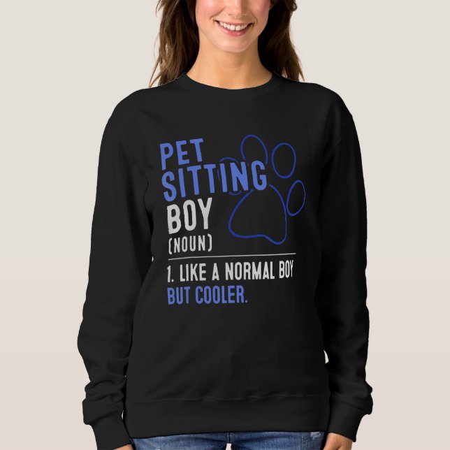 Männchen Haustiere sitzen Junge wie ein normaler J Sweatshirt (Vorderseite)