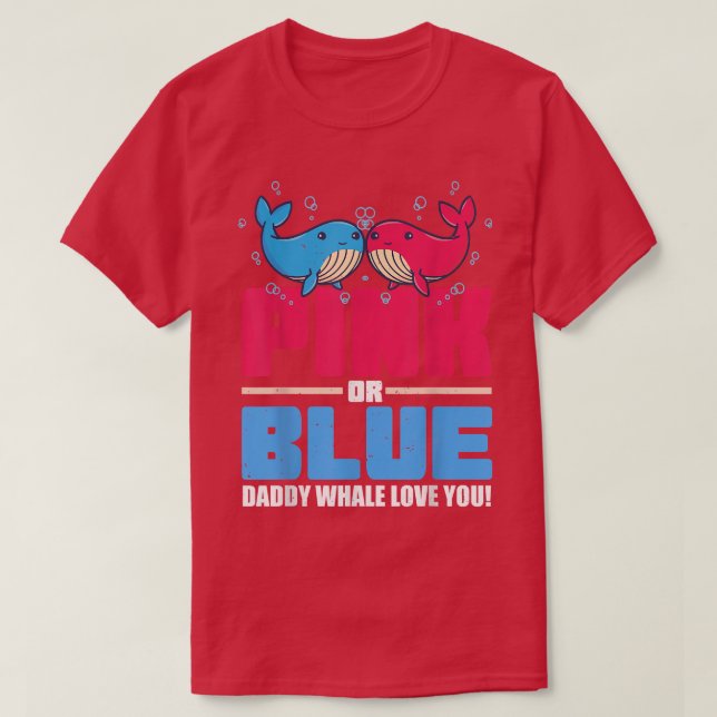 Männchen oder Jungfrauen offenbaren Whale Pink ode T-Shirt (Design vorne)