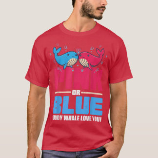 Männchen oder Jungfrauen offenbaren Whale Pink ode T-Shirt
